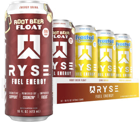 RYSE Fuel Frosted Lemonade can shows crisp flavor and 200 mg caffeine for focus