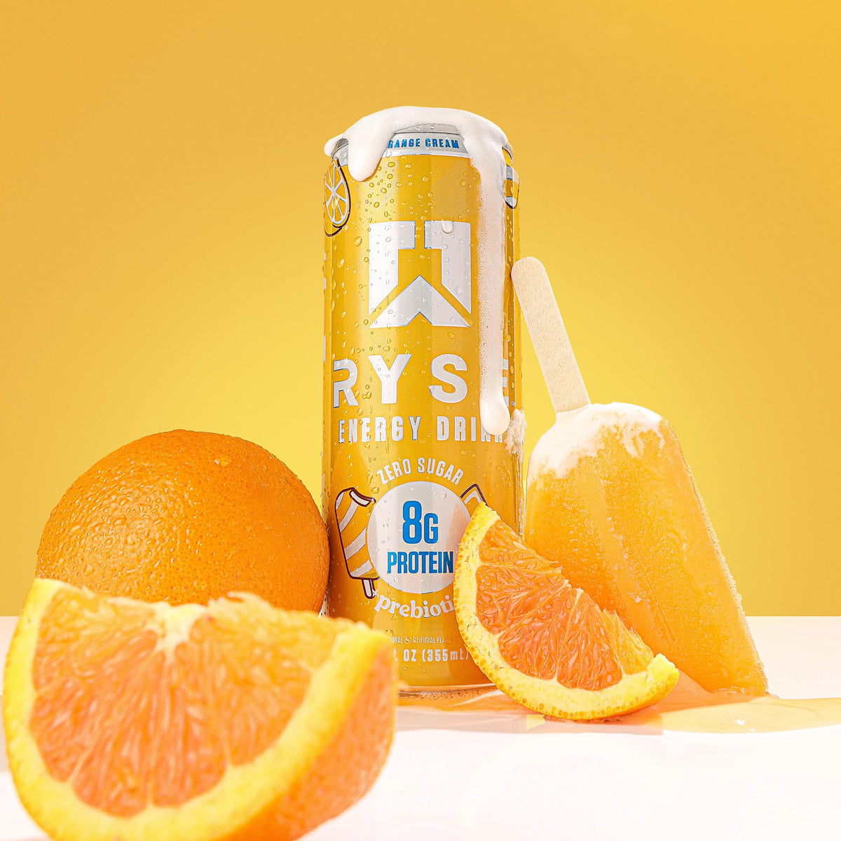 A person post-workout reaching for RYSE Orange Cream for recovery