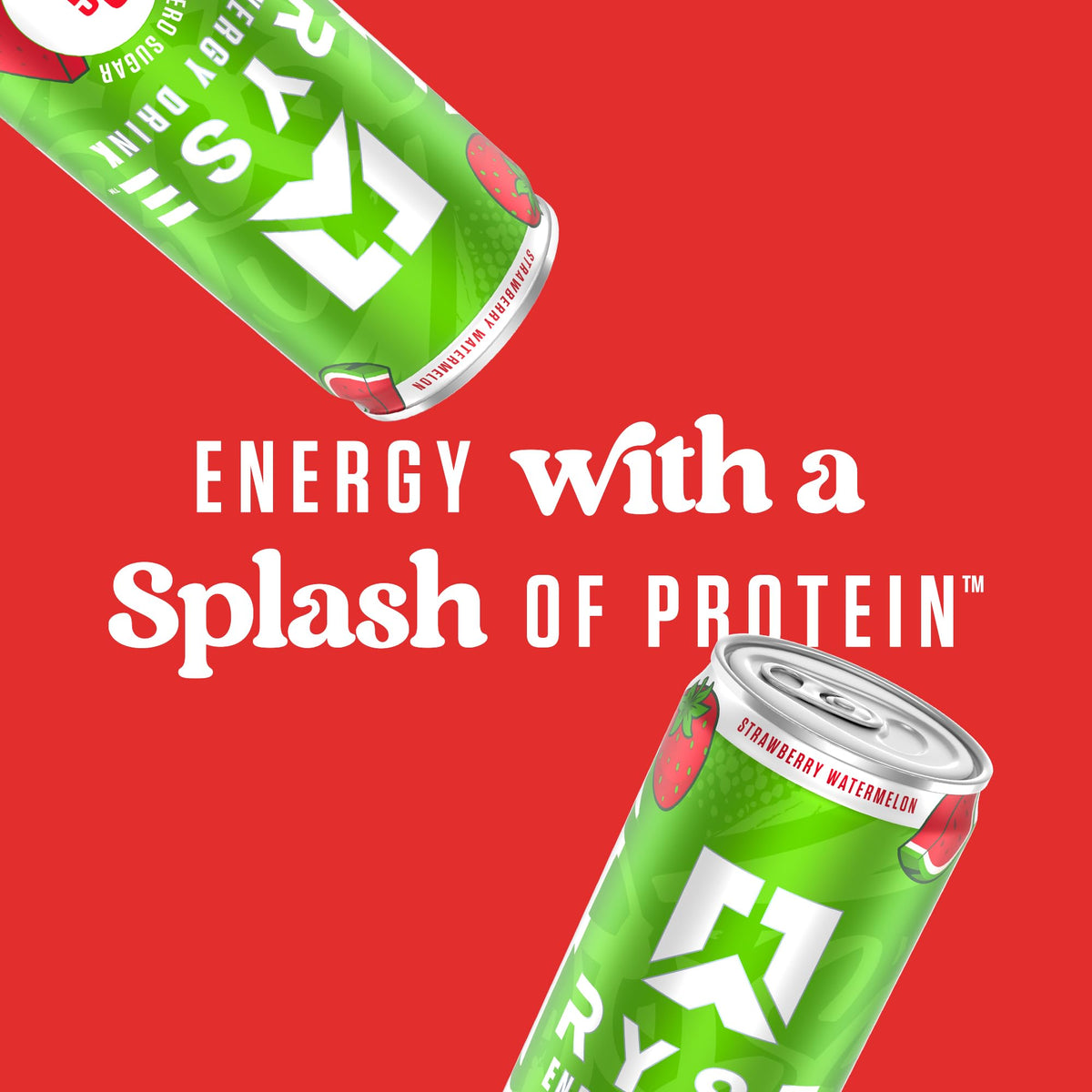 RYSE Up can being poured into glass for refreshing energy with gut-friendly formula.