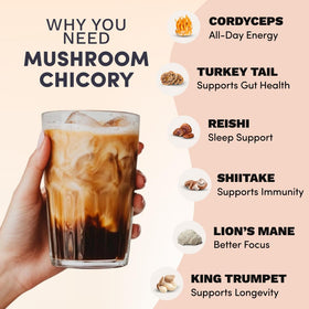 RYZE Mushroom Chicory hot-cup is perfect for a caffeine-free morning ritual.