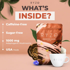 RYZE Mushroom Chicory usa-grown-label signals quality and origin of ingredients.
