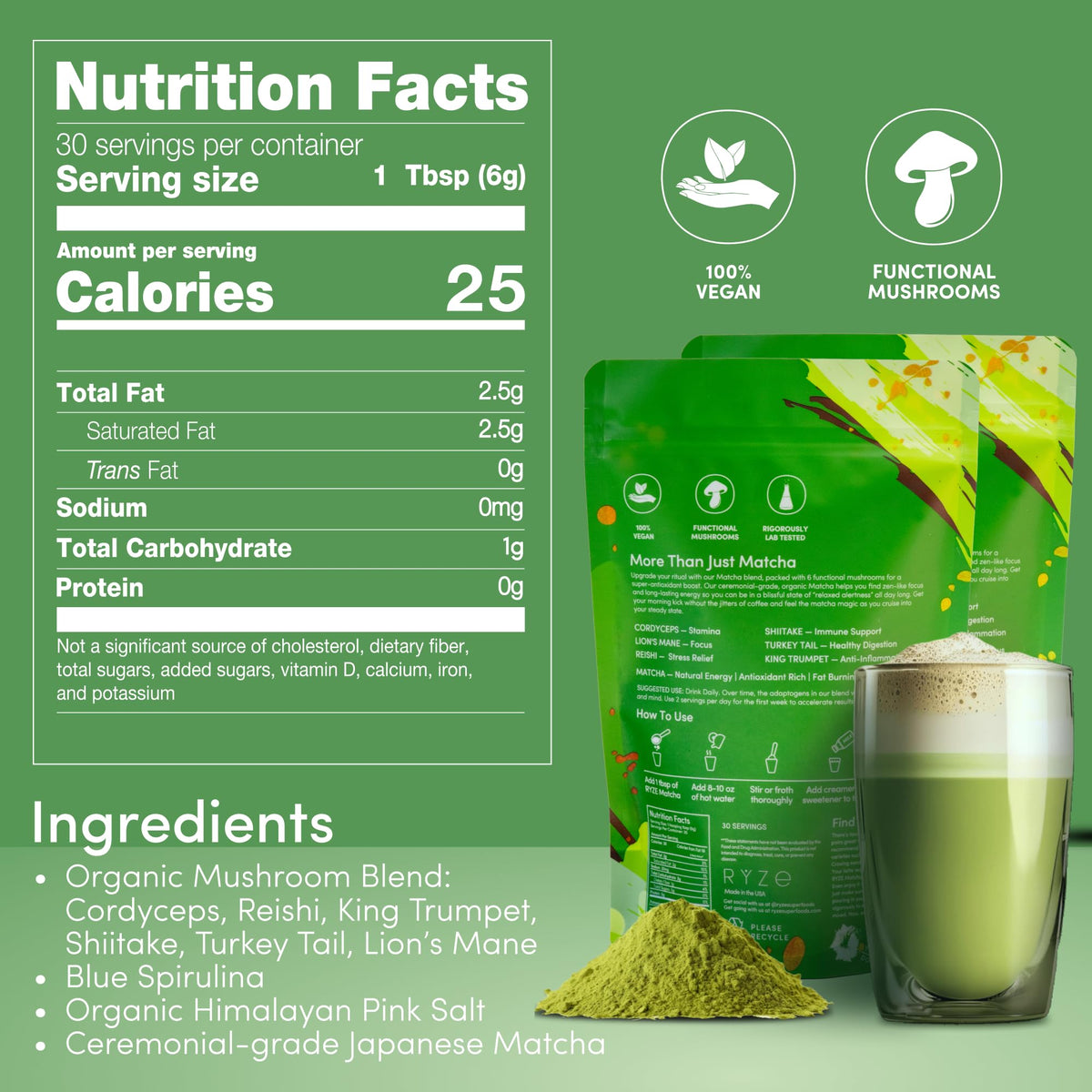 RYZE SUPERFOODS California-grown organic mushrooms for clean sourcing
