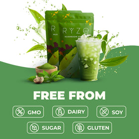 RYZE SUPERFOODS Turkey Tail Mushroom pieces in blend