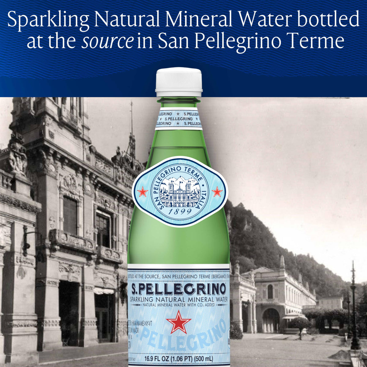S. Pellegrino BPA-free plastic bottle on display, safe packaging