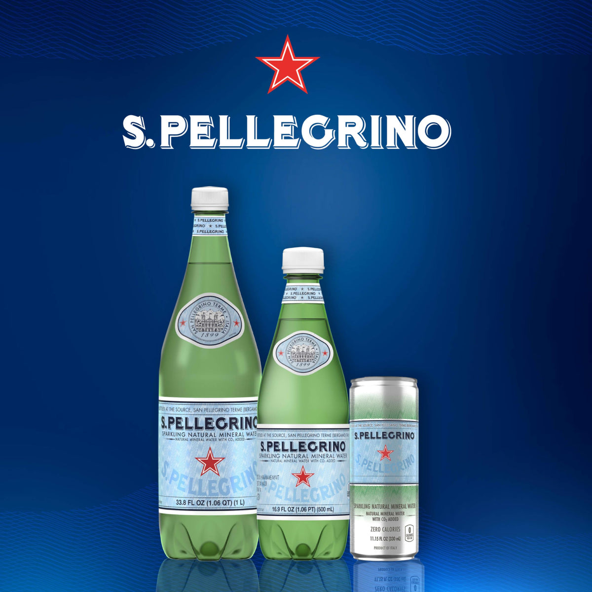 Chilled S. Pellegrino poured into a glass for refreshing pairing