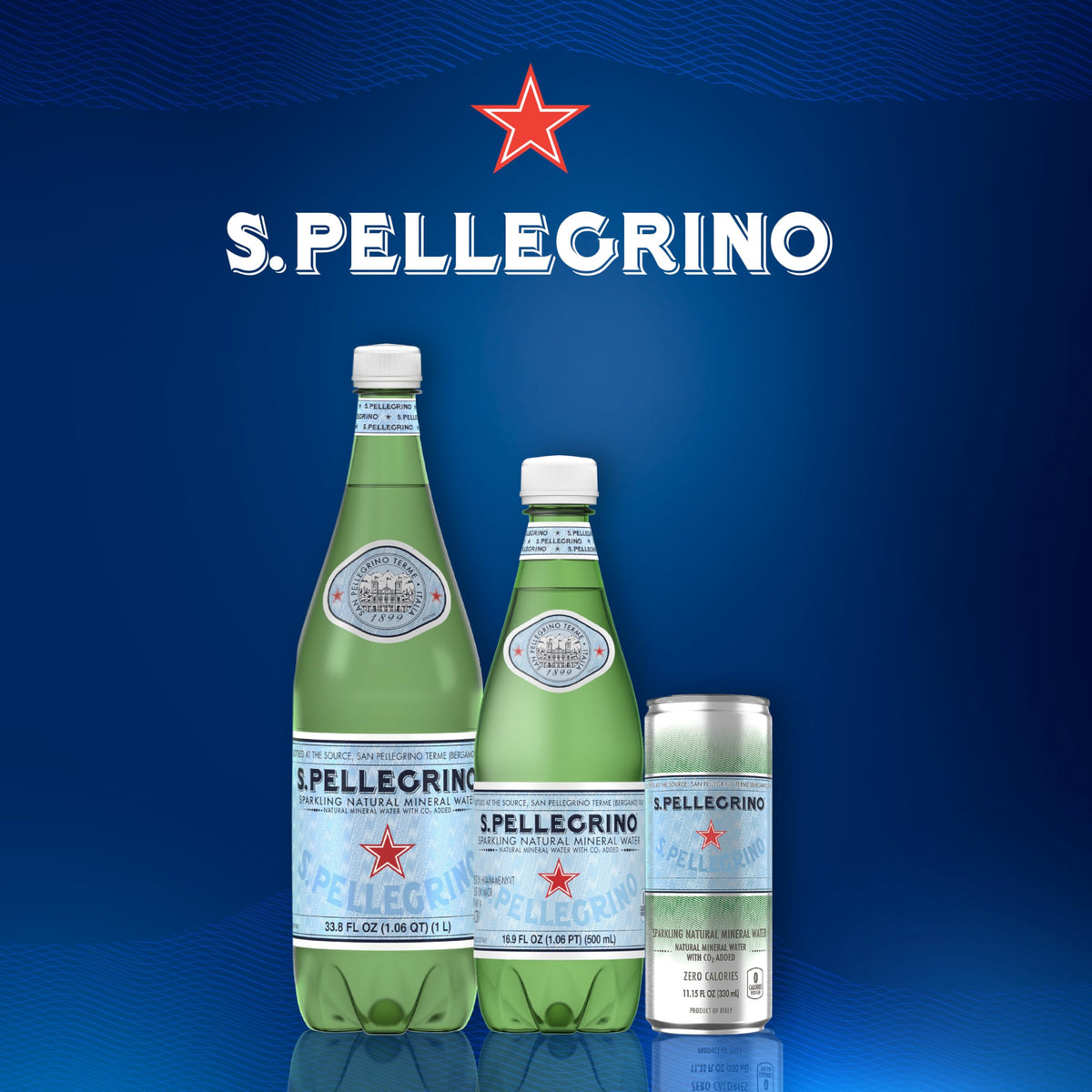 Dinner party glass with S.Pellegrino for guests.