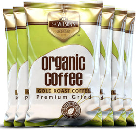 S.A. Wilson's Organic ground enema coffee in a bag, ready for detox routines.