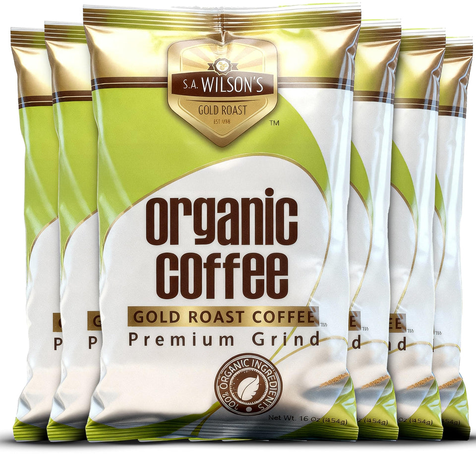 S.A. Wilson's Organic ground enema coffee in a bag, ready for detox routines.