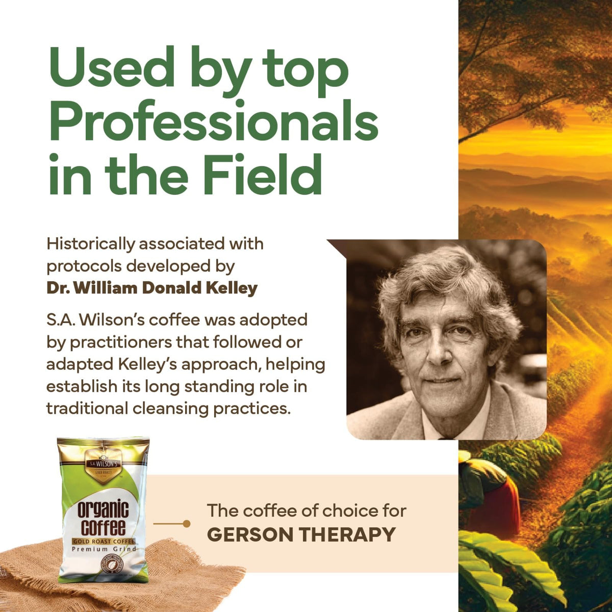 SA Wilson’s Coffee Enema packaging from Ontario, Canada, highlighting heritage.