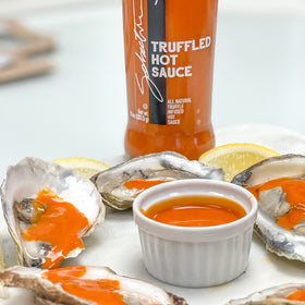 Sabatino Tartufi truffle hot sauce on eggs adds gourmet flair