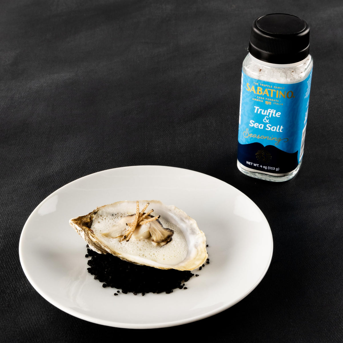 Sabatino Tartufi truffle salt on eggs elevates breakfast aroma.