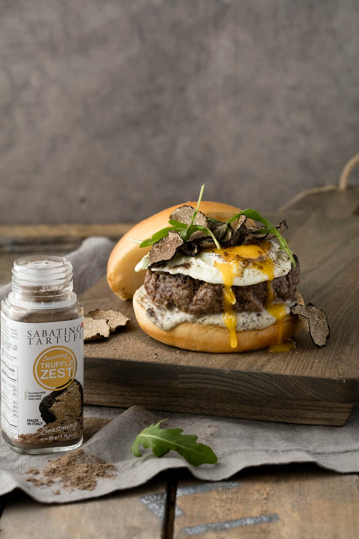 Sabatino Tartufi Truffle Zest on eggs for gourmet brightness.