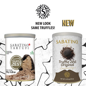 Sabatino Tartufi Truffle Zest sprinkled on pasta for rich aroma.