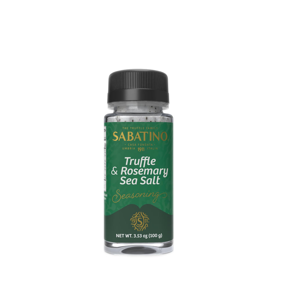 Sabatino Tartufi Truffle Rosemary Sea Salt on steak enhances gourmet depth.