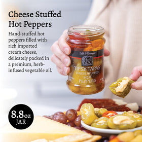 Sable & Rosenfeld cream-cheese stuffed peppers closeup showing creamy filling