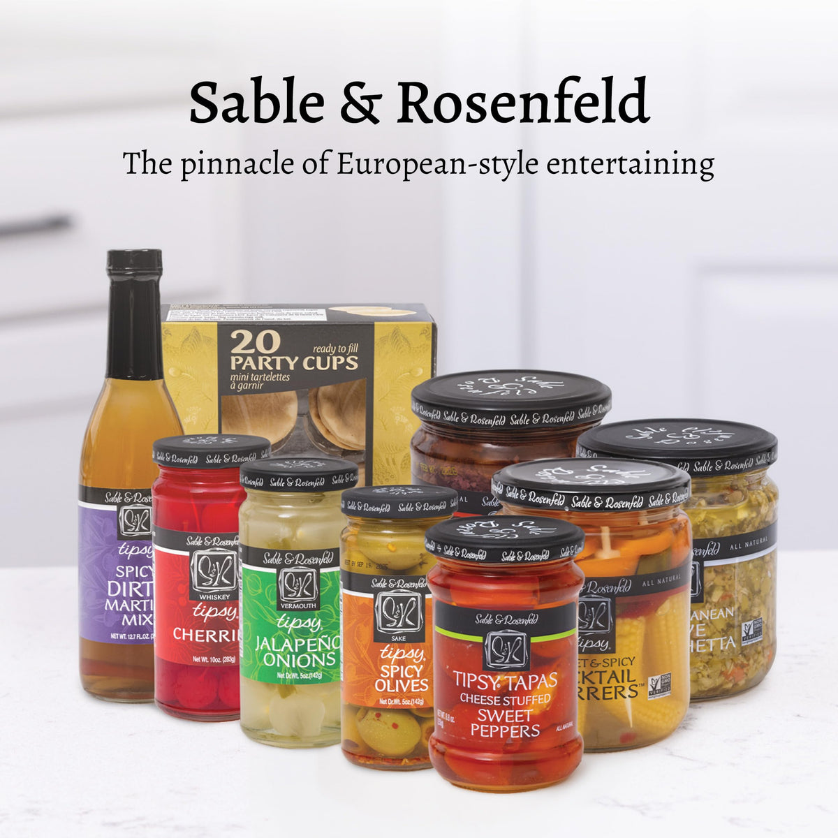 Sable & Rosenfeld tipsy onions, versatile garnish for home bartenders.