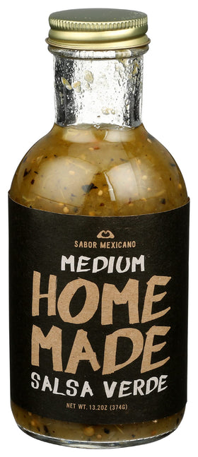 SABOR MEXICANO Home Made Salsa Verde 13oz jar boosts tacos with fresh, tangy flavor