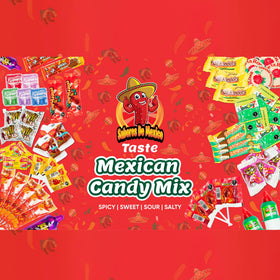 Pinata candy assortment closeup from Sabores De Mexico for celebrations