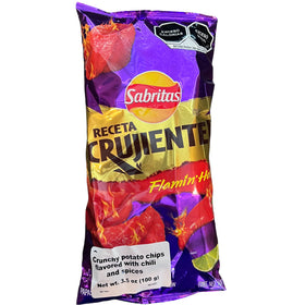 Generic Sabritas Flamin' Hot close-up shows seasoned surface for heat.
