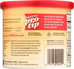 Saco powdered buttermilk in batter for pancakes and biscuits, adding moisture and tang.