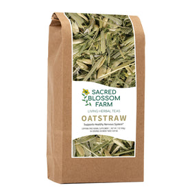 Sacred Blossom Farm oatstraw loose-leaf for a fragrant, soothing cup