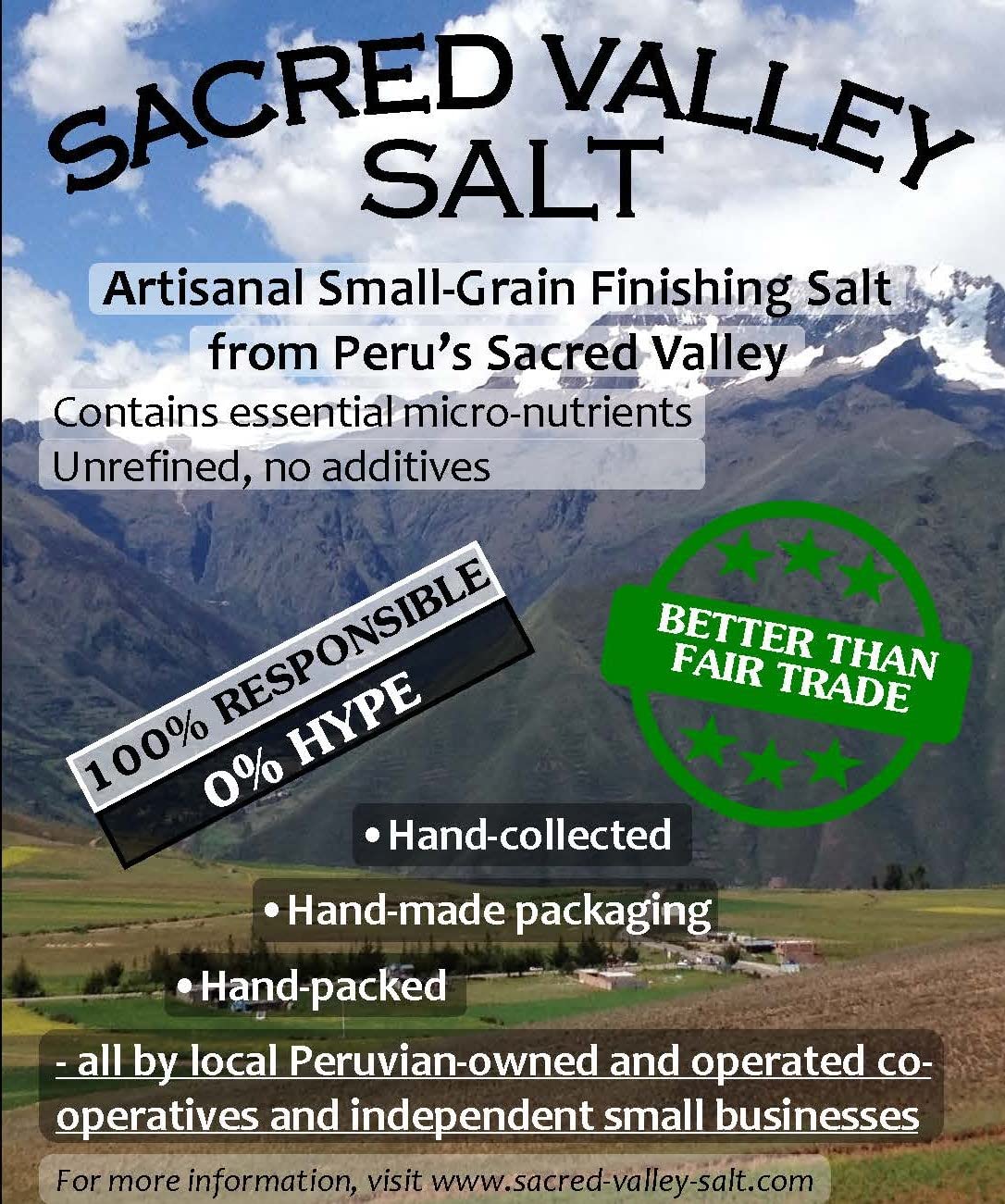 Sacred Valley Salt handmade canvas pouch for eco-friendly kitchen storage.