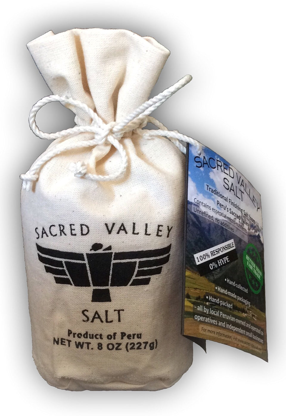 Sacred Valley Salt Maras grains finishing salt with bright, balanced flavor.