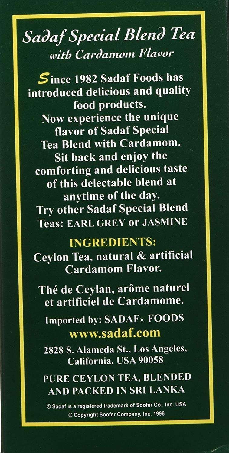 Sadaf Cardamom Tea glass cup moment, hot cup highlighting rich flavors.