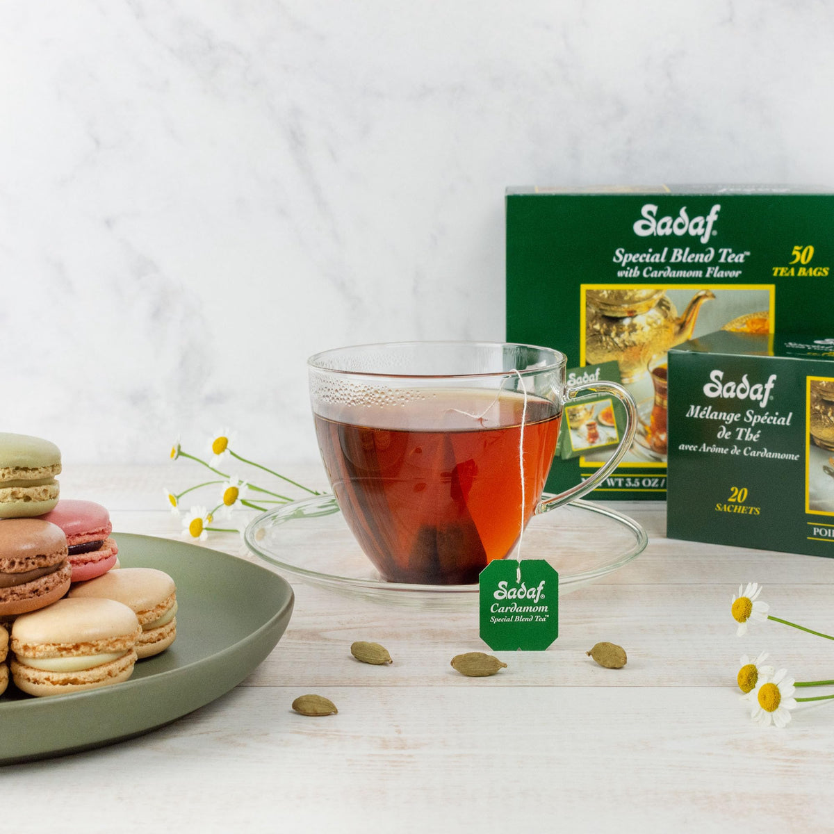 Sadaf Ceylon black tea leaves showing premium quality for bold flavor