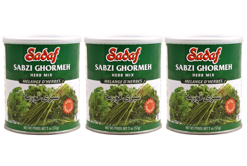 Sadaf Ghormeh-Sabzi herb mix pack front for Persian cooking convenience