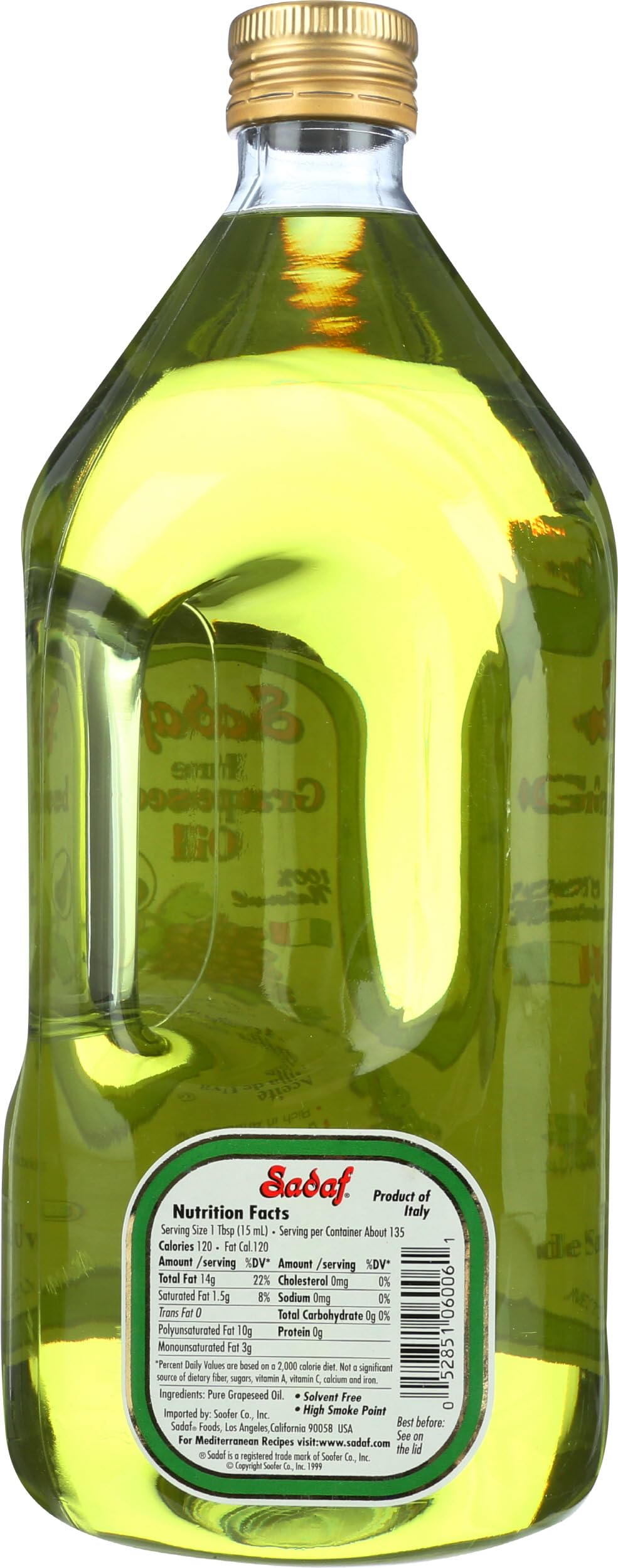 Sadaf Grapeseed Oil in a skillet, neutral flavor enhances vegetables.