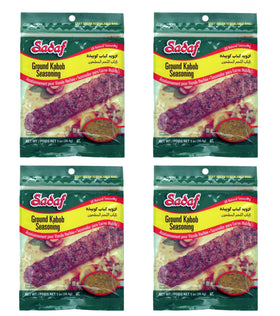 Sadaf Meat Kabob Seasoning bottle front, ready to season meats with authentic flavor
