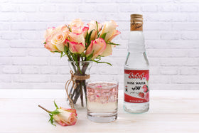 Sadaf Rose Water glass spray captures refreshing aroma