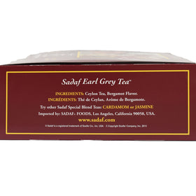 Sadaf Special Blend Earl Grey Ceylon with bergamot aroma.