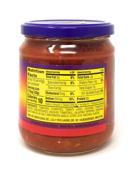 Sadie's hot salsa 16oz served in a bowl for snacking.