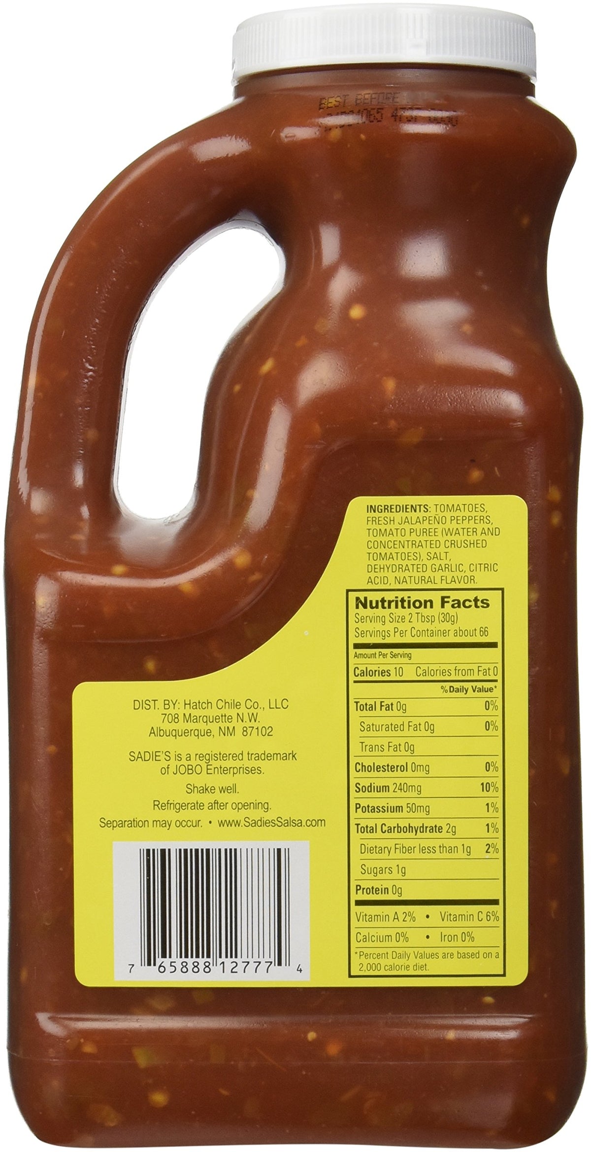 Sadie's hot salsa complements Tex-Mex meals with all-natural ingredients.