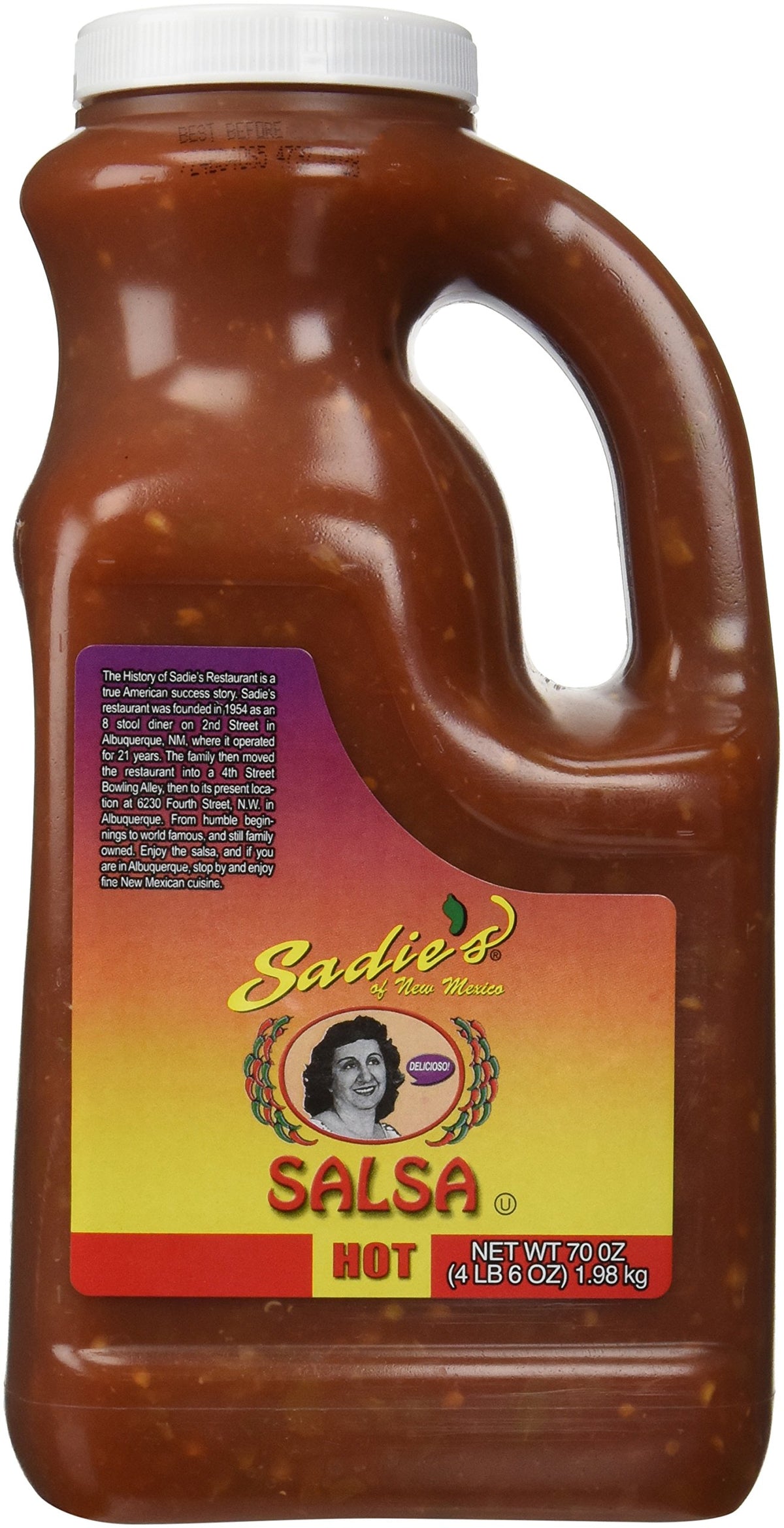 Sadie's New Mexico Hot Salsa with tomatoes and jalapenos adds bold flavor to roast beef sandwiches.