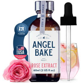 SAENA BAKING CO pure rose extract bottle highlights rich floral flavor for desserts