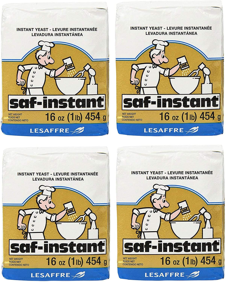 SAF Instant Gold front packaging signals fast-acting yeast for reliable bread baking.