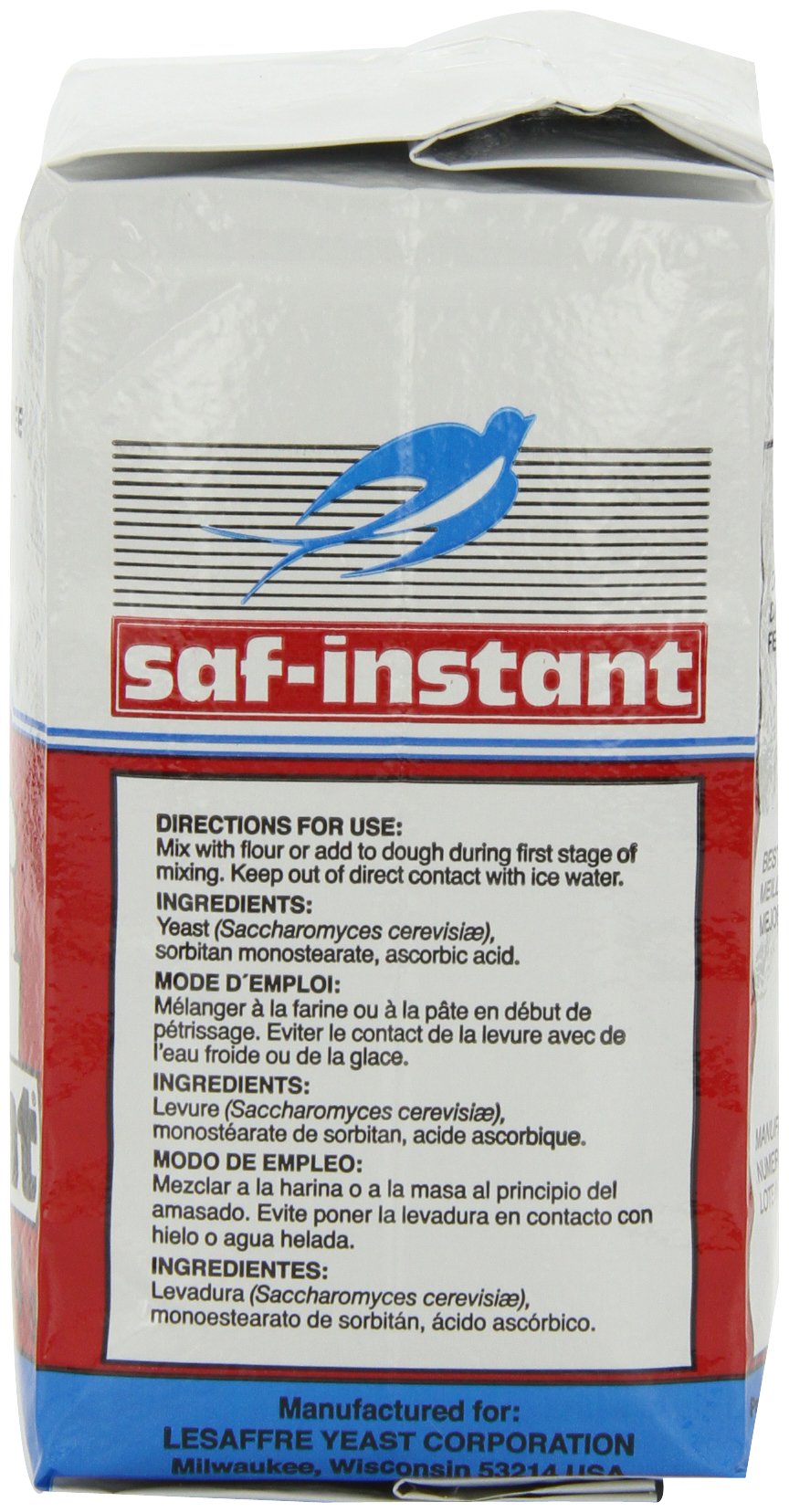 SAF Instant Yeast added directly to dry ingredients, no proofing required