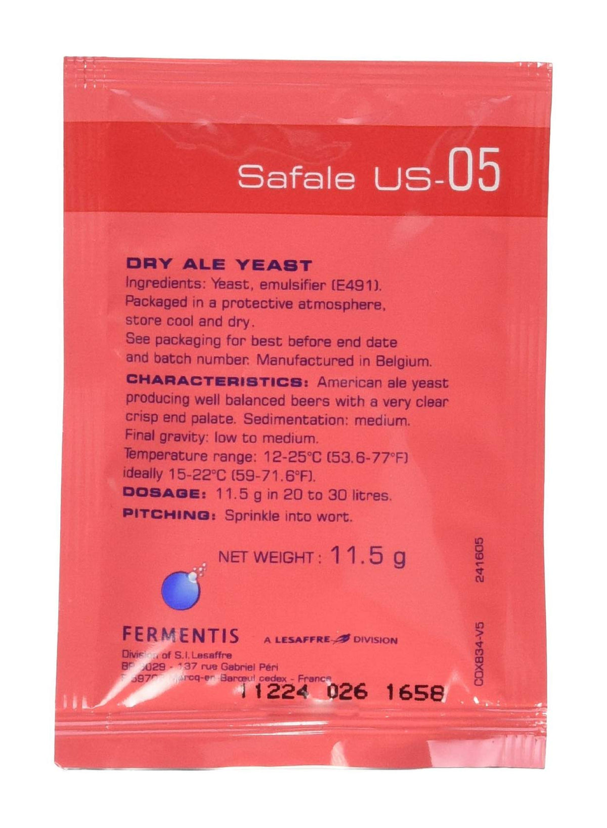 Safale 2353X6 US-05 yeast pour-ready for consistent fermentation and crisp finishes