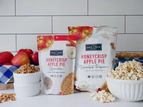 Safe + Fair Honeycrisp Apple Pie Granola vegan option for plant-based meals.