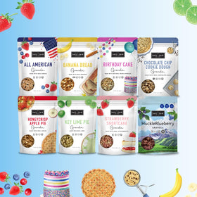The Safe + Fair Key Lime Pie Granola serving on the go.