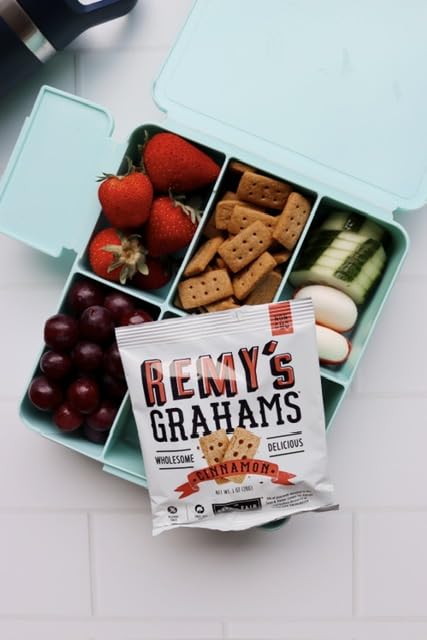Safe + Fair Remy’s Cinnamon Grahams as a lunchbox snack for kids
