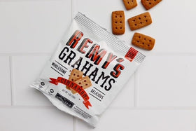 Safe + Fair Remy’s Cinnamon Grahams single-serve pouches for on-the-go lunches