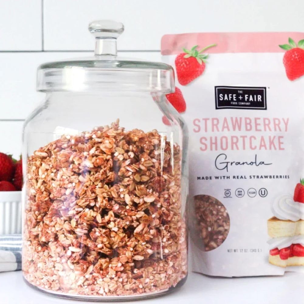 Non-GMO label highlights clean-label appeal of Safe and Fair granola.