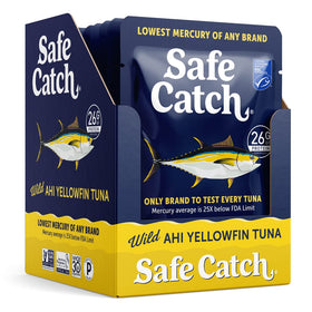 Safe Catch tuna pouch includes natural omega-3s with B6 and B12.
