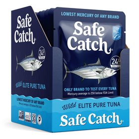 Safe Catch Elite mercury-tested tag reassures purity with each catch.
