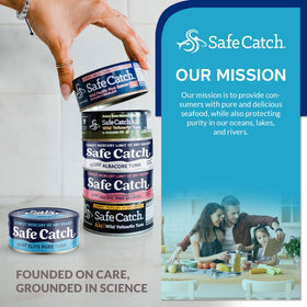 Safe Catch salmon on salad demonstrates lean protein for a quick, nourishing lunch.