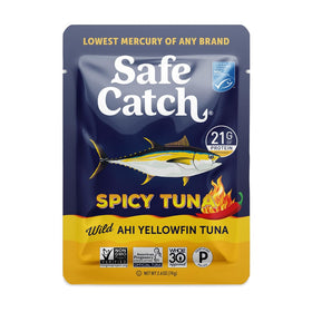 Safe Catch spicy wild ahi yellowfin tuna pouch ready to eat on the go